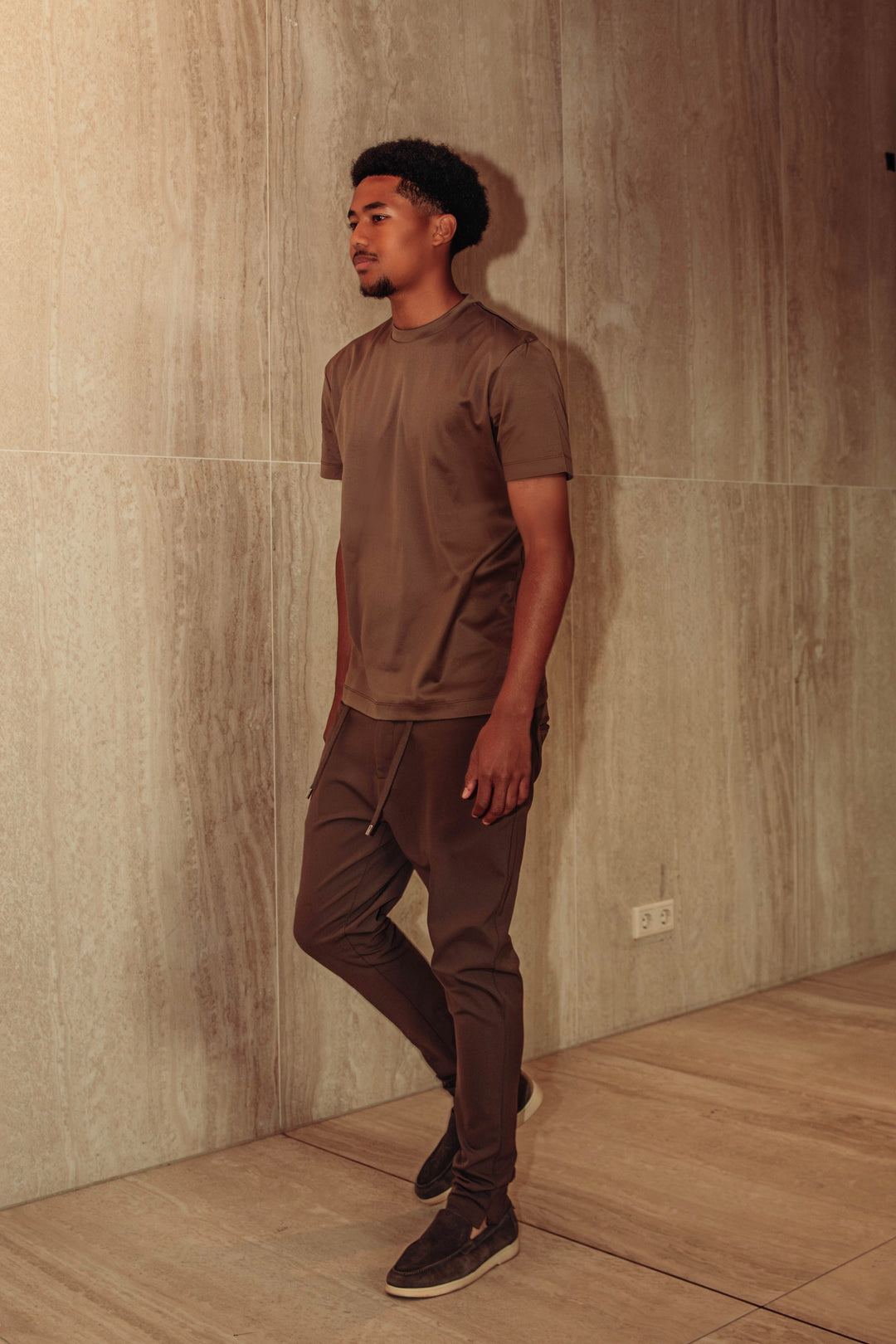 Mocha Brown Tech Pants